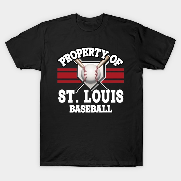 Proud Name St. Louis Graphic Property Vintage Baseball T-Shirt by QuickMart